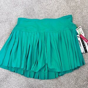Green Pleated Skort